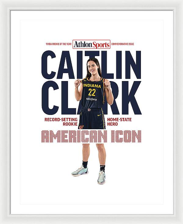 American Icon Caitlin Clark  - Framed Print