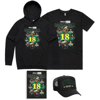 NBA Finals Commemorative | Tee Shirt + Hoodie + Hat & Magazine | 18 Bundle