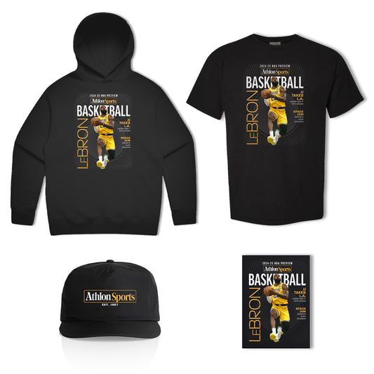 NBA Preview | Tee Shirt + Hoodie + Hat & Magazine | Lebron On The Drive Bundle