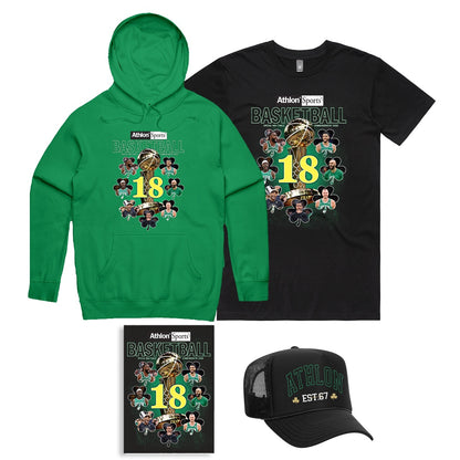 NBA Finals Commemorative | Tee Shirt + Hoodie + Hat & Magazine | 18 Bundle