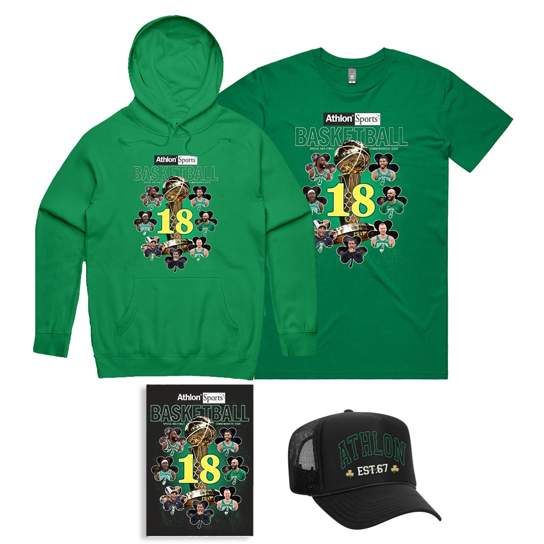 NBA Finals Commemorative | Tee Shirt + Hoodie + Hat & Magazine | 18 Bundle