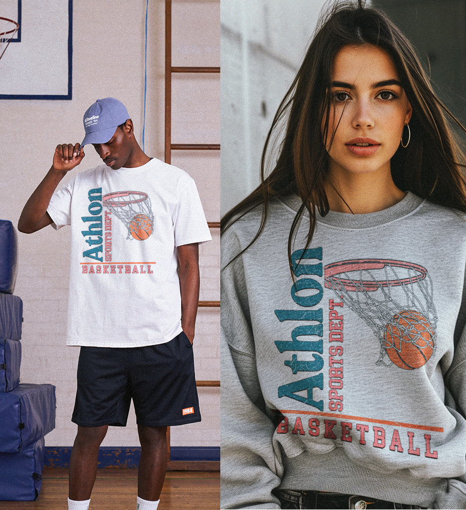 Unisex | Vintage Basketball | Crew Sweatshirt